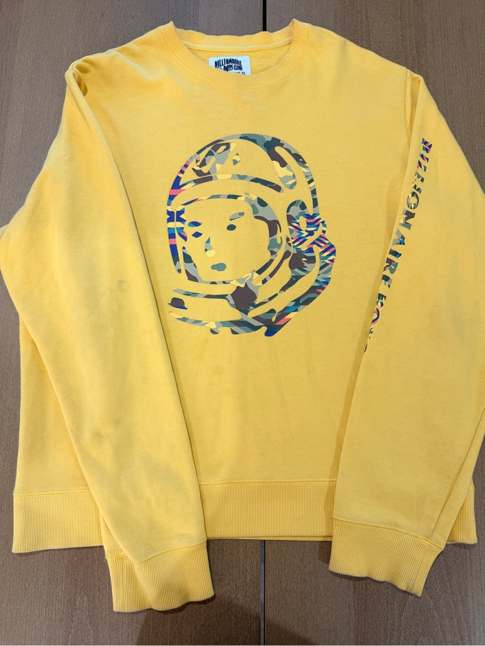 Billionaire Boys Club Yellow Astronaut Logo Crewneck
